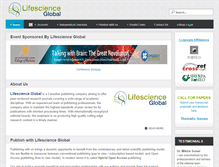 Tablet Screenshot of lifescienceglobal.com